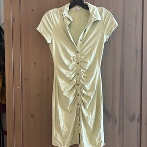 Fashion Nova Mint Button-Up Dress